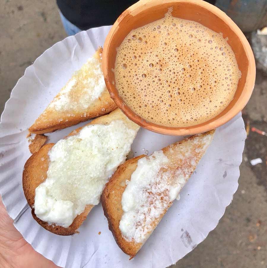 8. MALAI TOAST FROM CALCUTTA STOCK EXCHANGE: The malai toast from Shankar Tea Stall and Kona Dukaan at The Calcutta Stock Exchange aka ‘Share Market’ is a Sunday morning must-have. The square slices of bread, perfectly toasted and topped with dollops of creamy malai and sugar — make for the best breakfast one could ask for 