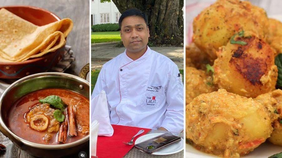 Chef Vijay Dubey, and dishes from the hotel