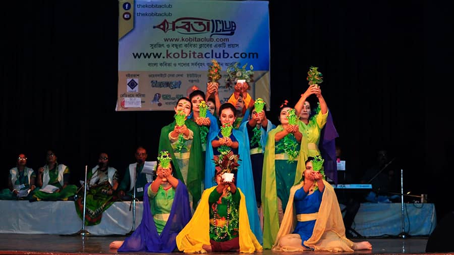 During a performance at Kobita Club’s Grand Meet, an annual offline event, in 2019.