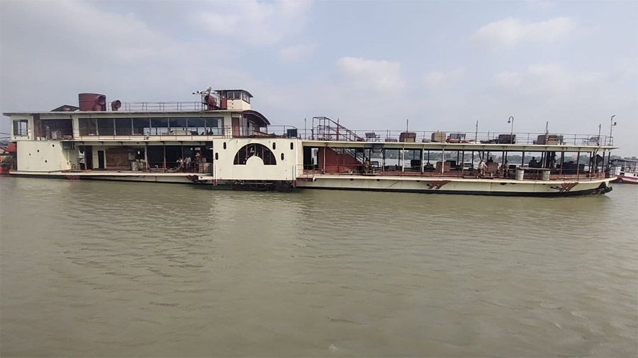 ‘PS Bhopal’ on the Hooghly. The 80-year-old paddle steamer will take tourists on heritage tours soon. 