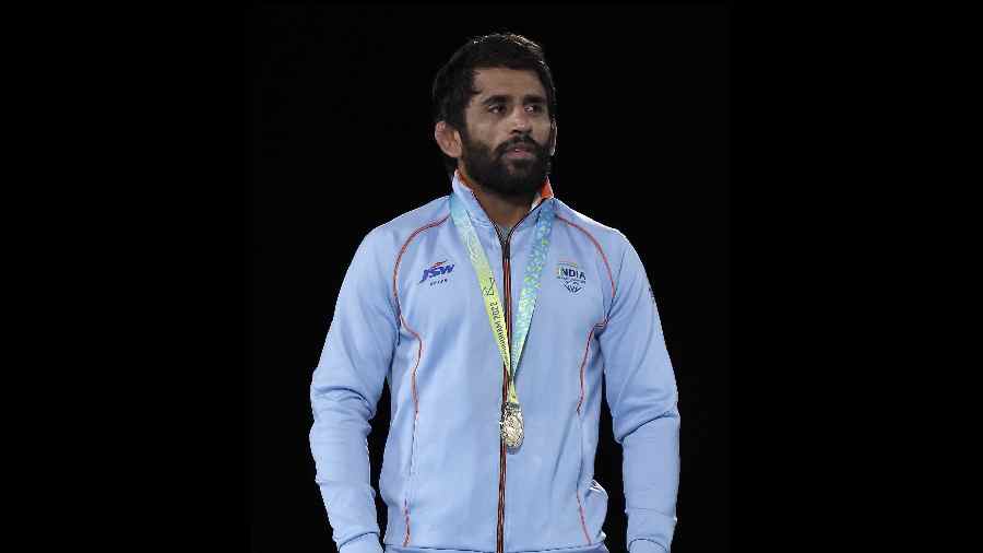 Wrestler Bajrang Punia bagged a gold in men's 65kg category freestyle 