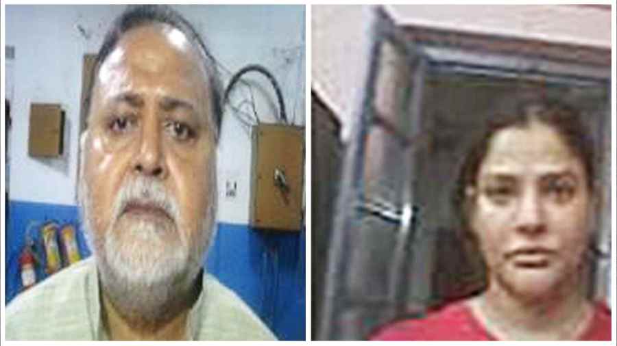 (L-R) Partha Chatterjee at Presidency Correctional Home on Friday night, Arpita Mukherjee at Alipore Women’s Correctional Home on Friday night