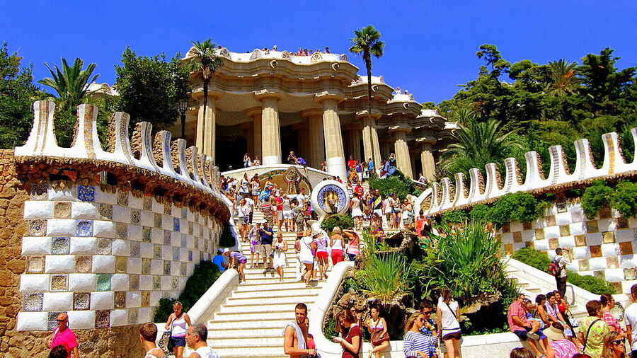 Park Güell was intended to house 60 luxury plots for elite Barcelonans, perched amid a Gaudi-style landscaped garden