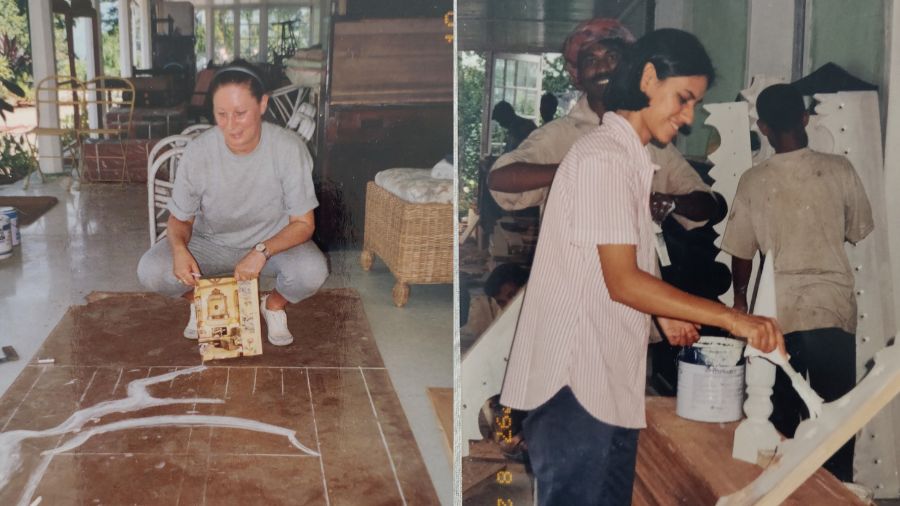 Australian Bronwyn Latif (left) found herself at Glenburn and fell in love with the place. An interior designer based in Delhi, Latif worked closely with Husna-Tara (right) to restore the grandeur of the bungalows