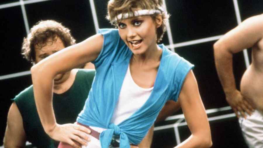 Olivia Newton-John in a still from the video for her 1981 hit Physical