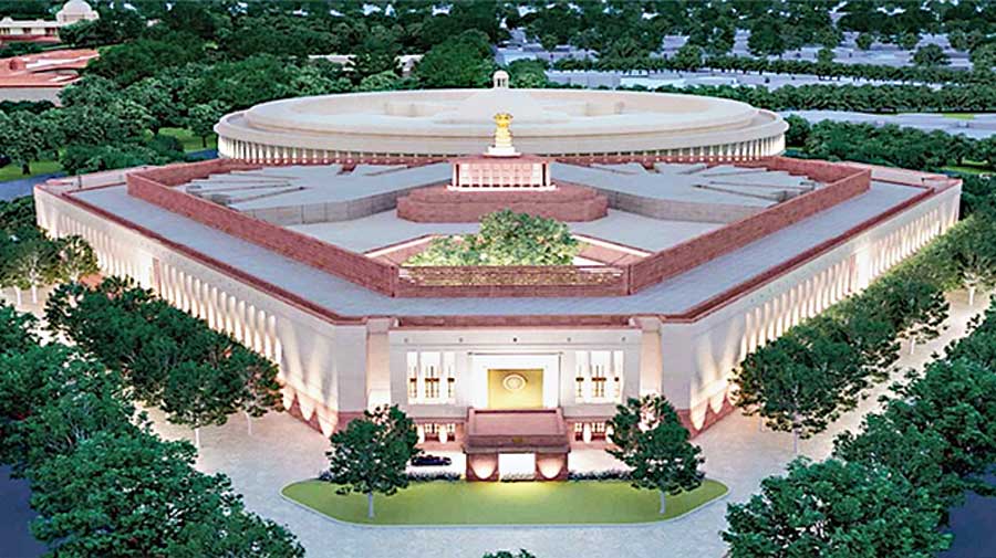 The model of the proposed Parliament building.