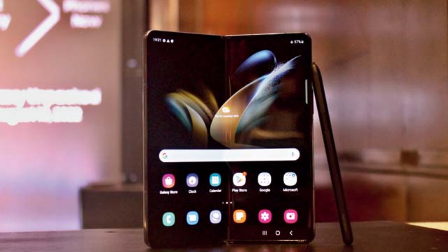 On the Samsung Galaxy Z Fold4, the crease is shallow and doesn’t hamper one’s experience with the device