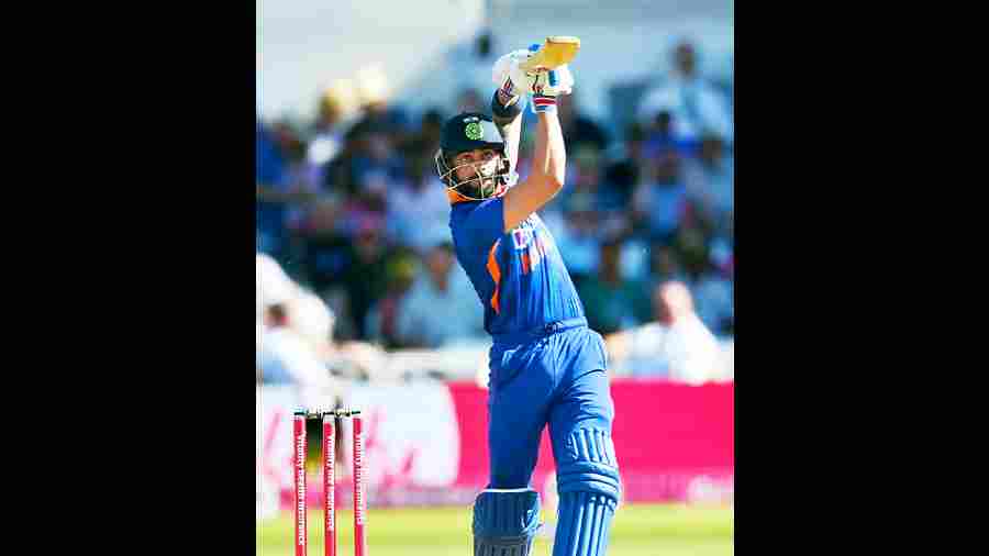 Virat Kohli during the third T20I against England at Trent Bridge in July. 