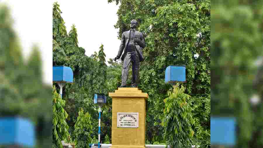BR Ambedkar’s statue off the western flank of Red Road.