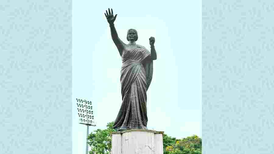 Pritilata Waddedar’s statue off the western flank of Red Road