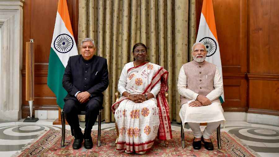 Vice President Jagdeep Dhankhar sworn in as 14th Vice President of India Telegraph India