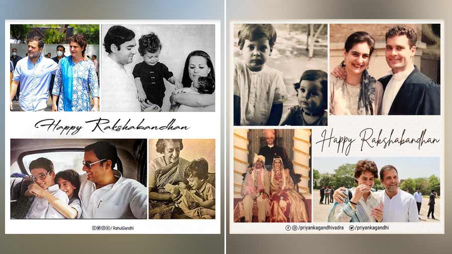 Congress leaders and siblings Rahul Gandhi and Priyanka Gandhi Vadra post a montage of pictures revealing their close bond right from their growing up years to their political present as party leaders