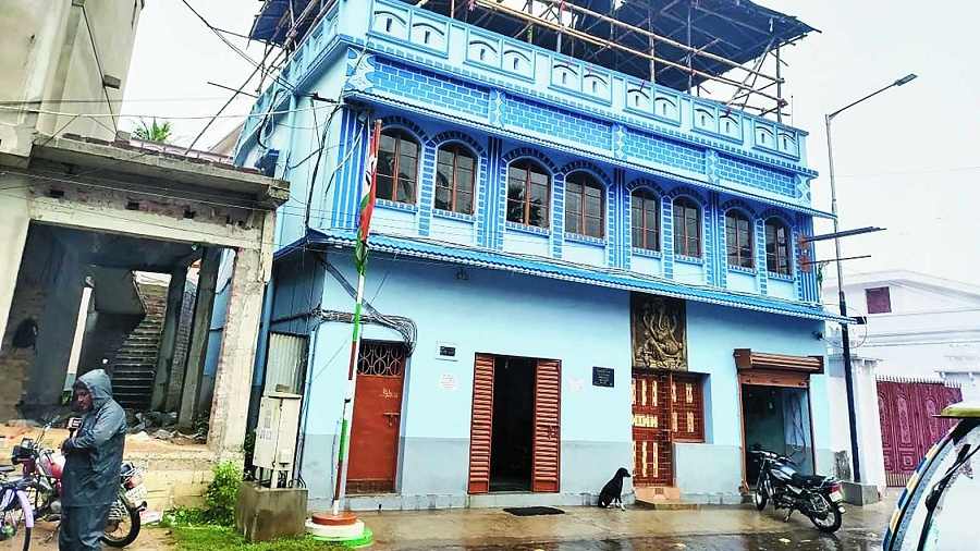 Anubrata Mondal’s house in Bolpur on Thursday.