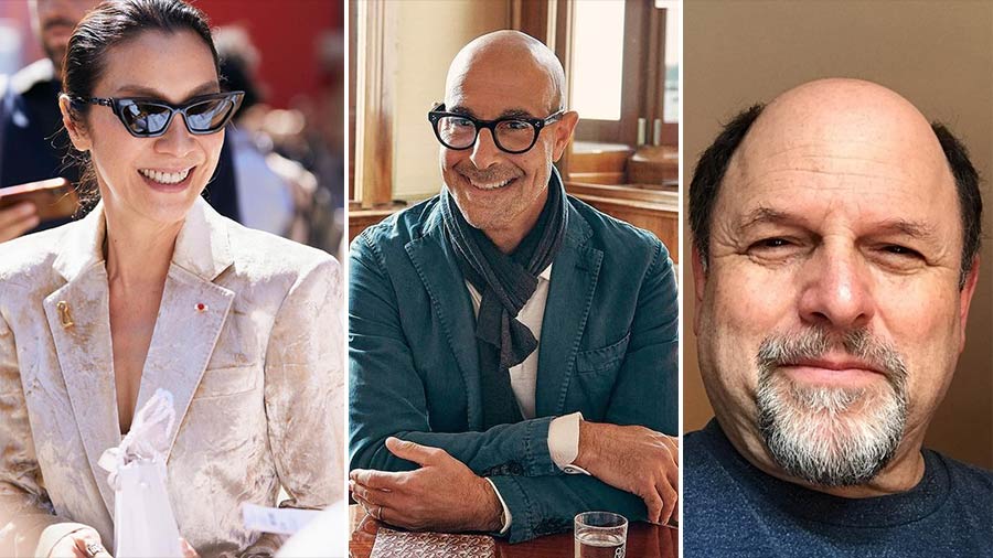 (L-R) Michelle Yeoh, Stanley Tucci and Jason Alexander