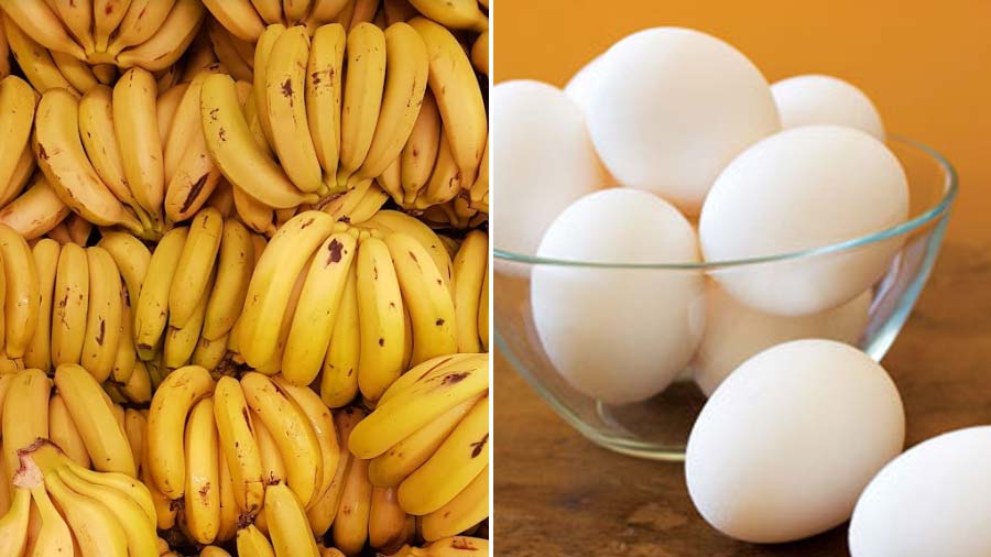 Bananas and eggs are among the most beneficial foods for you