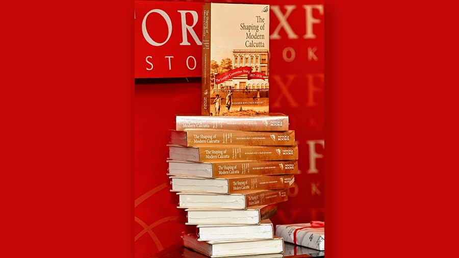 Ranabir Ray Choudhury's latest book on display at Oxford Bookstore on Park Street