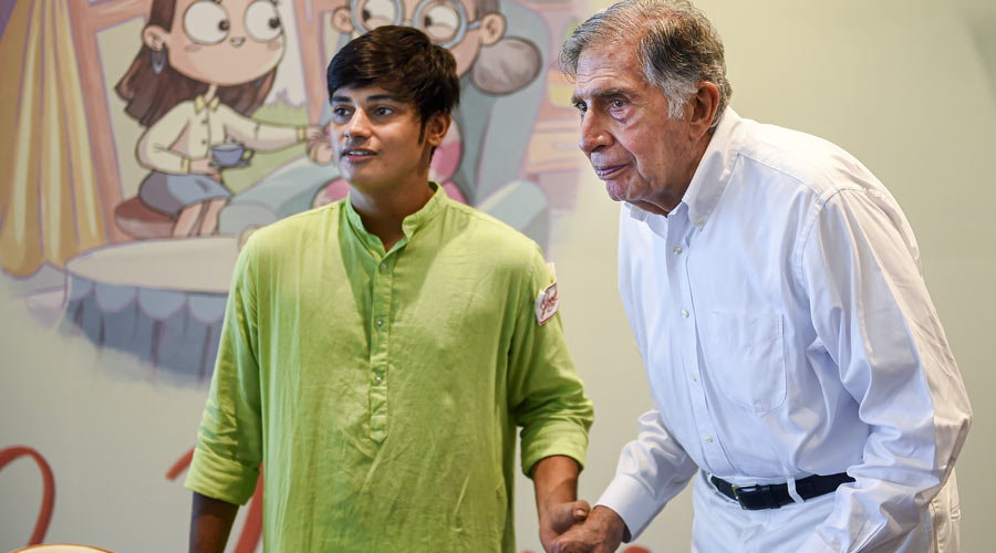 Industrialist Ratan Tata during the launch of ‘Good fellows’, India’s first companionship start-up for senior citizens, in Mumbai.