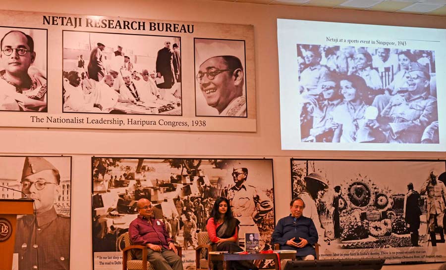 The book includes 18 essays written by educator-turned-politician Krishna Bose over four decades. Krishna Bose, wife of Netaji’s nephew Sisir Bose, wrote most of the essays in Bengali for various leading publications. Her son Sumantra Bose, a political scientist, has translated and edited the essays into English