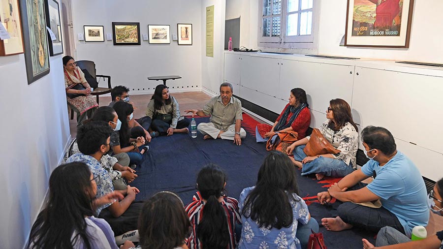 Photojournalist Saibal Das at a storytelling session