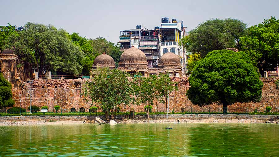 The lake is what gave Hauz Khas its name. Excavated by Alauddin Khalji to provide water to the residents inside the citadel of Siri, it was named Hauz-i-Alai. With the fall of the Khalji dynasty in 1320, the waterbody began silting until Firoz Shah Tughlaq took up the responsibility of restoring the lake, and named it Hauz Khas or ‘the royal lake.’ A collection of tombs, mosques, a ‘madrasa’ and an assembly hall make up the sandstone structure, known as the ‘fort,’ that skirts the lake in an L-shaped pattern