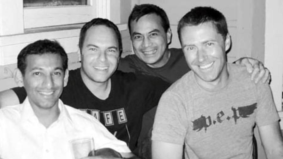 Shazam founders (l-r) Dhiraj Mukherjee, Chris Barton, Avery Wang and Philip Inghelbrecht