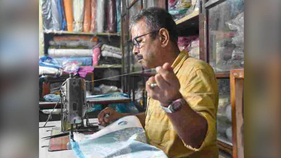 Naresh Roy Mondal at his shop. 