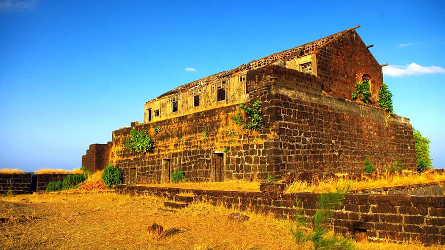 A structure inside Vijaydurg fort believed to be a storehouse