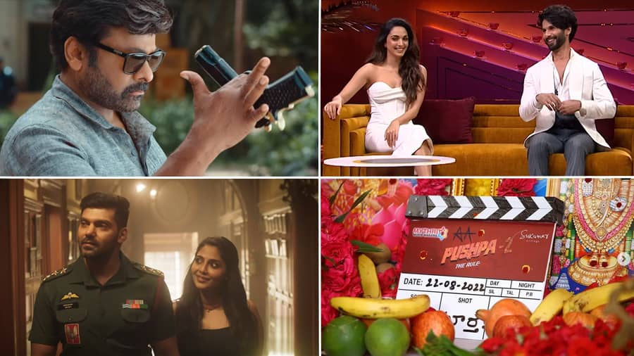 Stills from ‘God Father’, ‘Koffee with Karan’, ‘Captain’ and ‘Pushpa 2: The Rule’. 