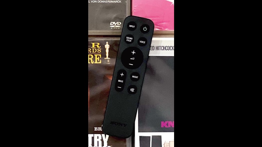 The remote control has a few basic options