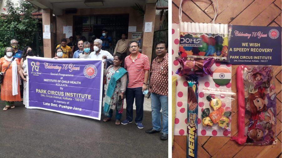 Park Circus Institute distributed Goodies for the kids at Institute of Child Health, on Independence Day this year