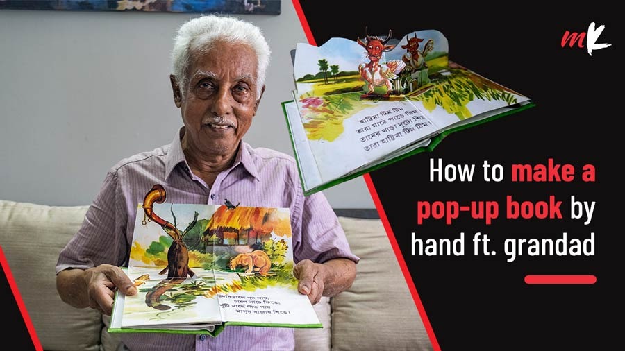Grandpa creates pop-up books to get 6-year-old granddaughter hooked on to Bengali fiction