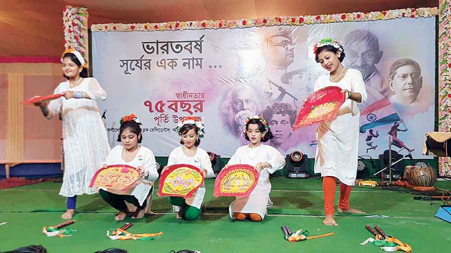 Children of BA Block stage a cultural show early on August 15