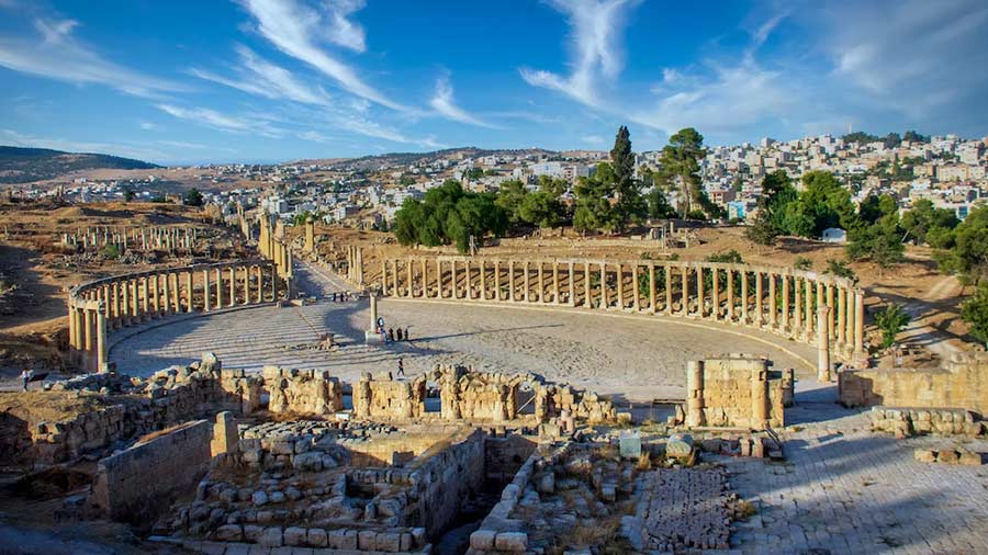 Jerash is one of the most important trading hubs in Jordan