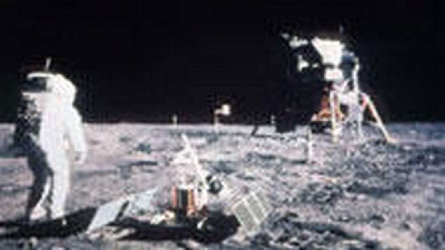 Edwin E. Aldrin Jr. stands on the moon in 1969. The last of the Apollo moon landings took place in 1972.