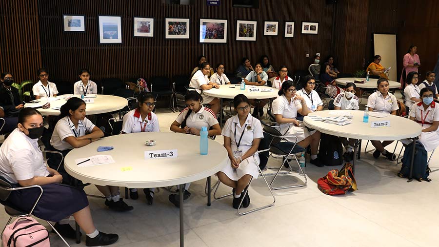 Participants at Where is HERstory?, a digital storytelling workshop organised by the US consulate Kolkata and United Nations Initiative Girl Up, at the American Center on August 25