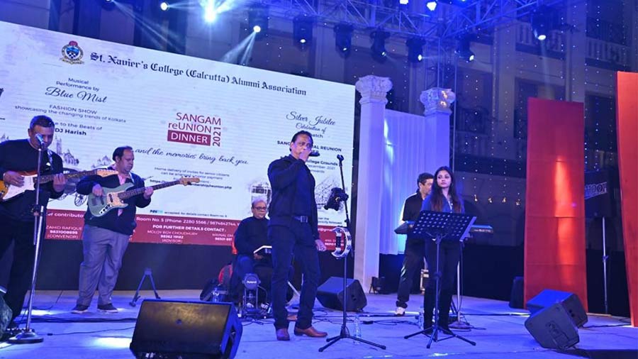 The band performing at St Xavier's College