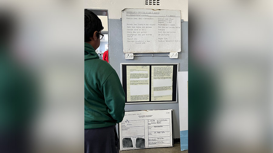 The meals and dietary quotas for Robben Island inmates on display