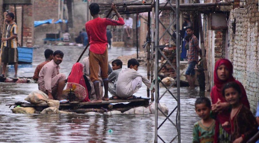 Floods triggered by torrential rain since June 14 wreaks havoc in Pakistan