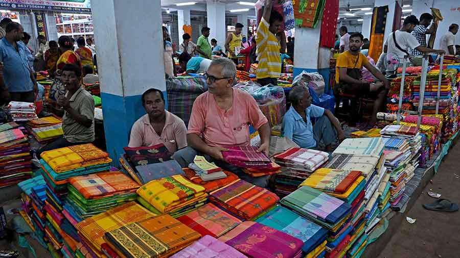 In pictures: Santipur Haat — a haven for sari buyers