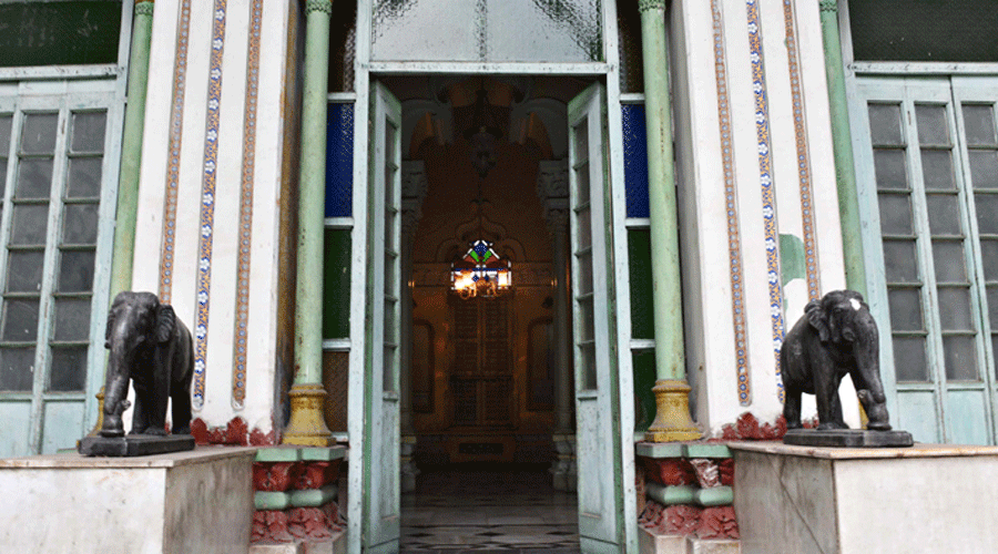 The entrance to the house.