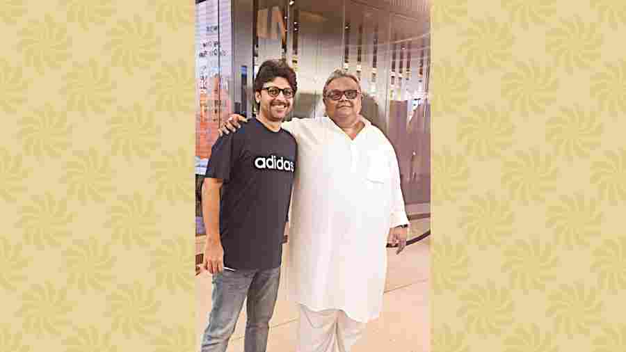 Joy Sarkar and Indraadip. “It is the story of an artiste. One has to experience the film on the big screen,” said Indraadip at the premiere.