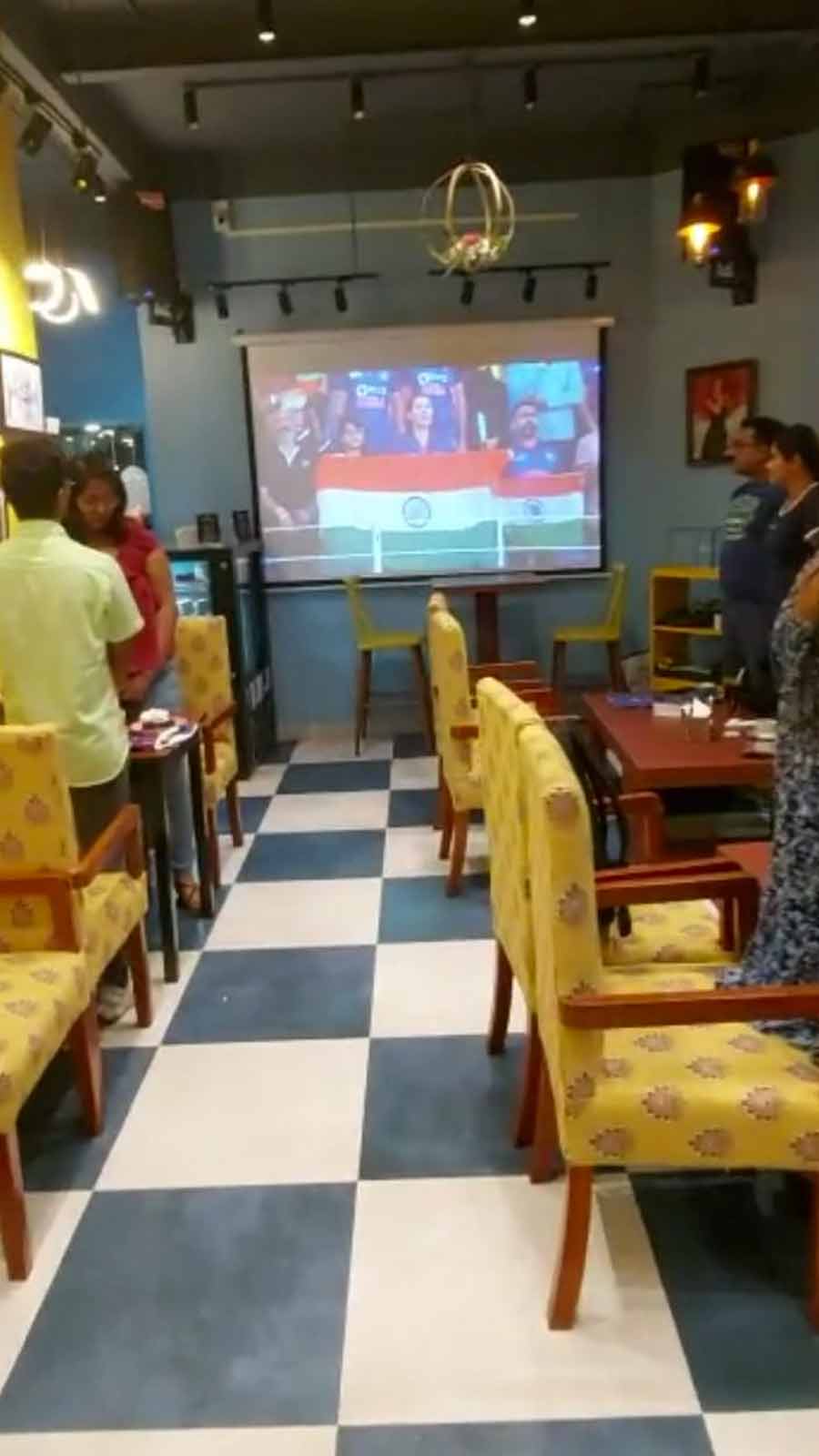 Tribe Cafe: The popular cafe may have been a more quaint place for a live stream, but the enthusiasm of the patrons were high, especially in the second half of the match