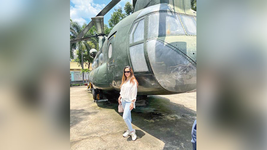 Raima at the War Remnants Museum in Ho Chi Minh.