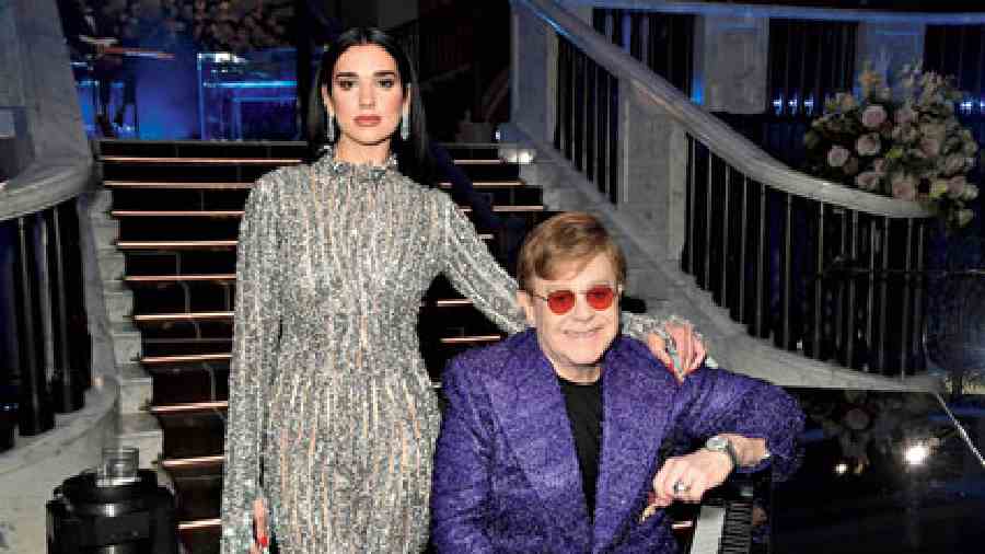Dua Lipa with Elton John