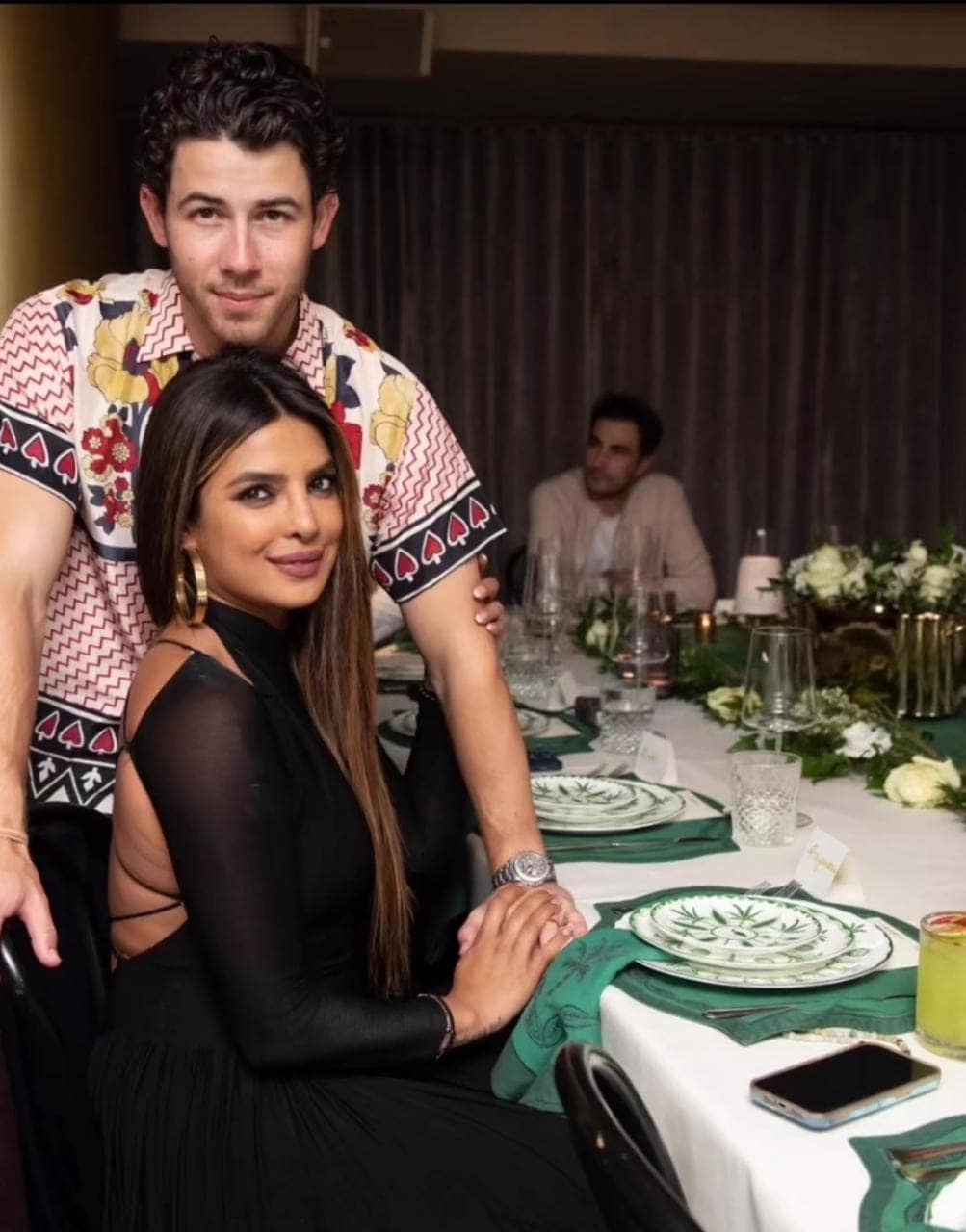 Priyanka and Nick recently took a trip to New York, where they had dinner together at Priyanka’s restaurant Sona. 