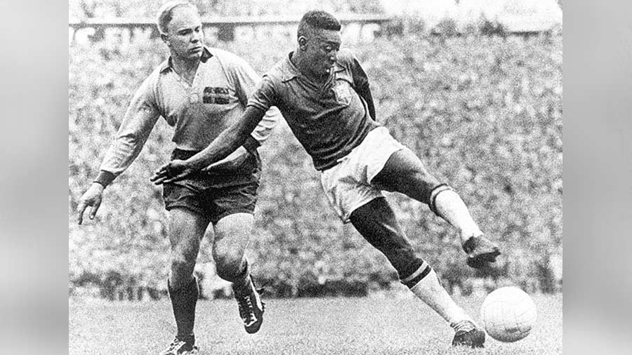 1958: The Boy Wonder is King: At just 17, Pele had the world at his feet. Quite literally. Two goals in the World Cup final against Sweden in Stockholm helped his nation overcome the trauma of the 1950 defeat on home soil, making Pele an icon while still a teenager. Even though a more mature version of Pele would go on to grace the 1970 edition, it was in 1958, especially in the final, that the world saw the game’s most decorated player at his decorative best