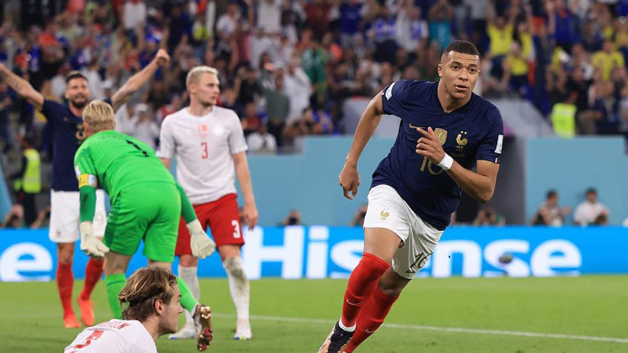Left wing: Kylian Mbappe (France) — On current evidence, it will be impossible to displace Mbappe from our Team of the Week. At least as long as France are alive in Qatar. Mbappe was once again the matchwinner for Les Blues this past week, with his clinical brace against Denmark effectively qualifying France as the first defending champions to make it to the second round of the World Cup since Brazil in 2006