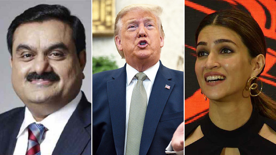 (L-R) Gautam Adani, Donald Trump and Kriti Sanon are among the newsmakers of the week