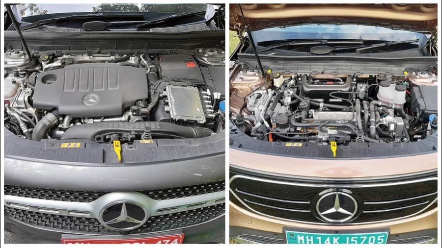 Under the hood the two SUVs are as different as, well, diesel and electric