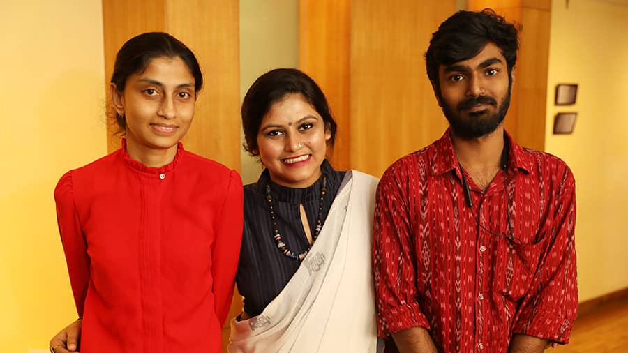 (L-R) Uma Ray, Archi Banerjee and Ritam Ghosal at the event